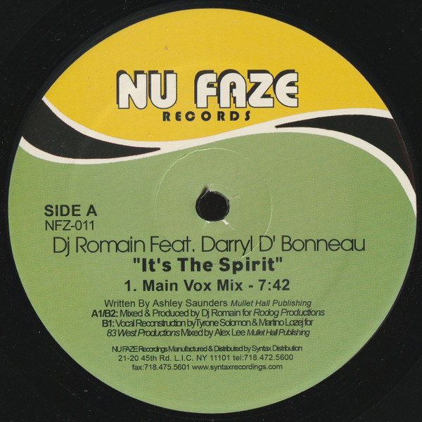 DJ Romain feat Darryl D'Bonneau - It's The Spirit (83 West Vocal Mix)